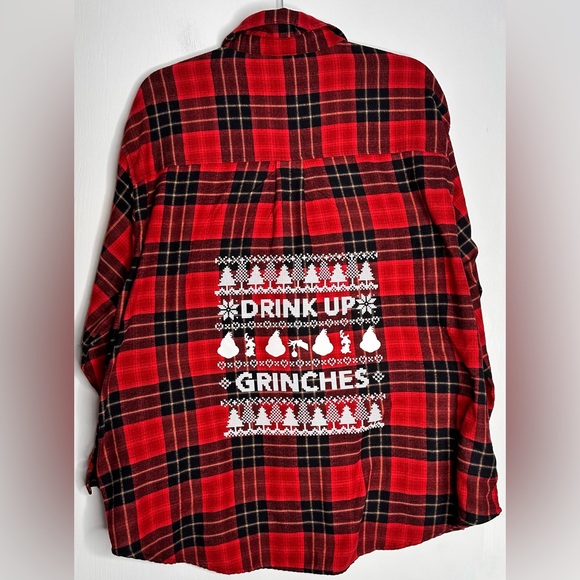 Christmas : Holiday graphic Flannel shirt.   Women’s XL - Picture 2 of 8